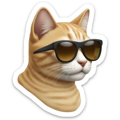 Cat with sunglasses sticker