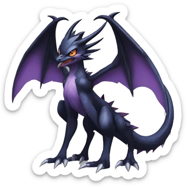 Edgy Cool Nargacuga-Noivern-Pokémon-fusion Full Body sticker