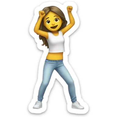 Girl doing the dab sticker