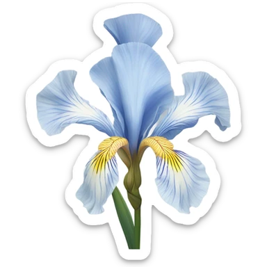 Light Blue iris flower sticker