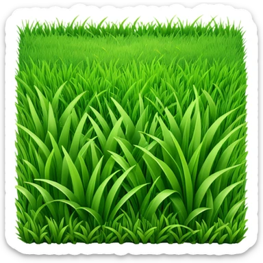 generate realistic detailed grass in 3d style sticker