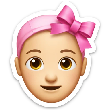 pink cross emoji with a bow  sticker