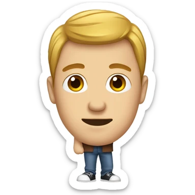 Guy with a foot as a head sticker