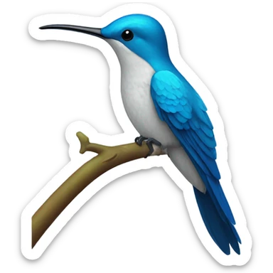 blue hummingbird  sticker
