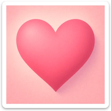 pink heart with a gradient, digital illustration, gpt-image style sticker
