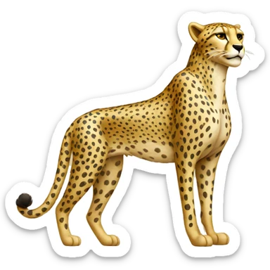Cheetah with gold  sticker