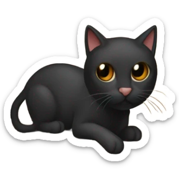 Cat hunting a mouse hiding in a fireplace  sticker