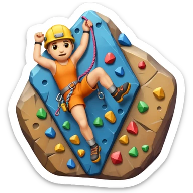 My emoji rock climbing sticker