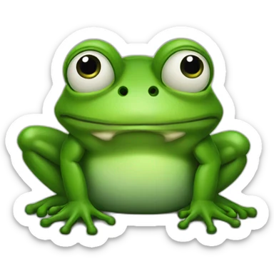 really mean evil bad frog sticker