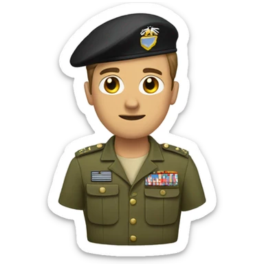 Guy commanding army sticker