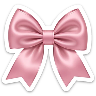 Light pink bow sticker