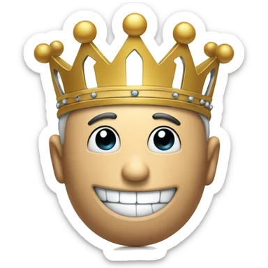 smiling Puzzle piece crown sticker