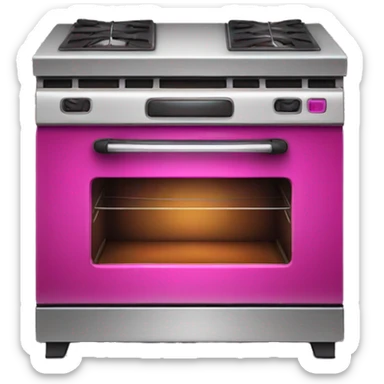 Realistic fuschia oven isolated.  sticker