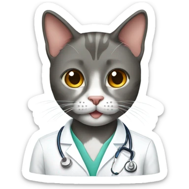 cat-veterinarian sticker