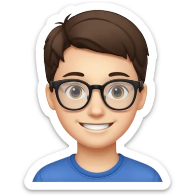 Glasses Wearing Teen sticker