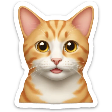 cream orange tabby cat sticker
