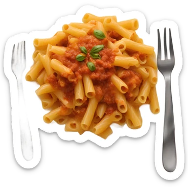 Pasta bolognese on a plate sticker
