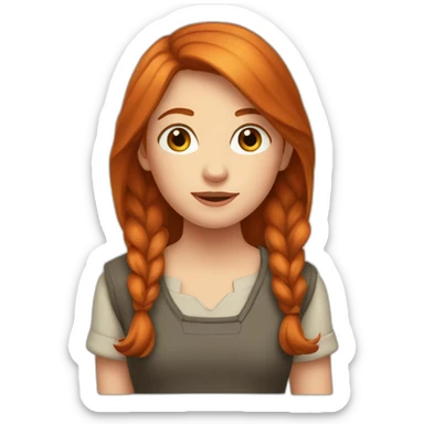 Fille rousse sticker