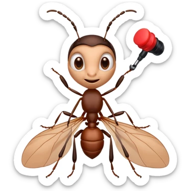 An ant that record the padkaat and name of that ant is Mansour Morchehzadeh that ant is a funny and fantasy sticker