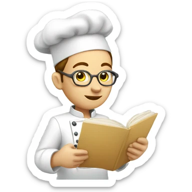 chef reading recipe fairy sticker
