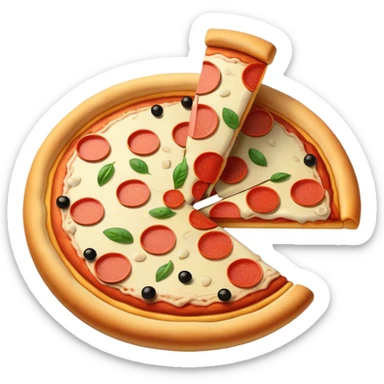 Pizza with gold bars sticker