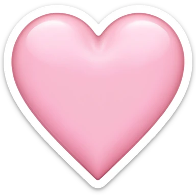 light pink heart sticker