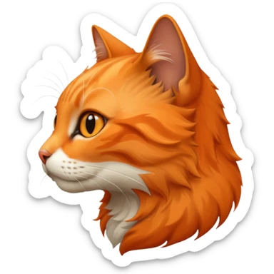 realistic cat from a side angle sticker