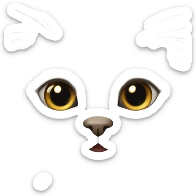 Cute kitten face sticker