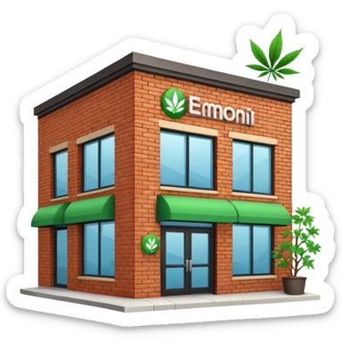 Weed dispensary building  sticker