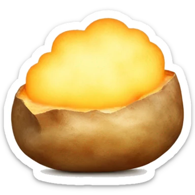Steaming Baked potato sticker