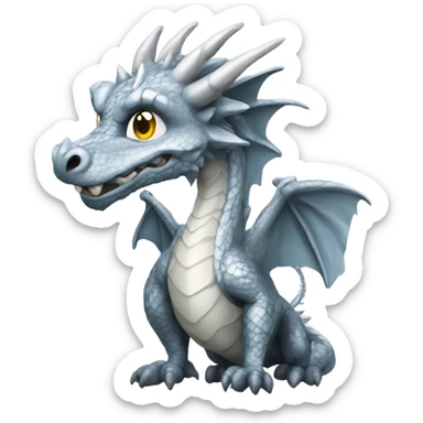 Silver dragon sticker