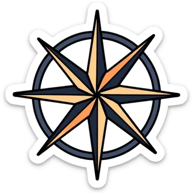 compass navigation tool sticker