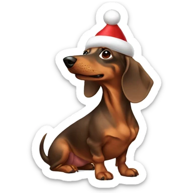 Dachshund Christmas  sticker