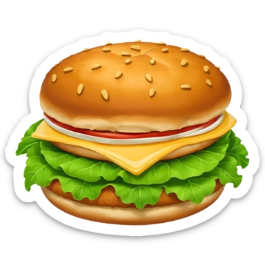 Schnitzelbroetchen mit Salatblatt, keine extra Sachen sticker