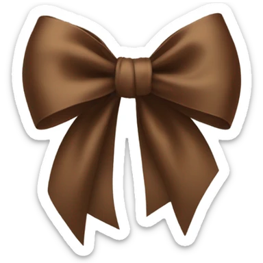 Brown bow sticker