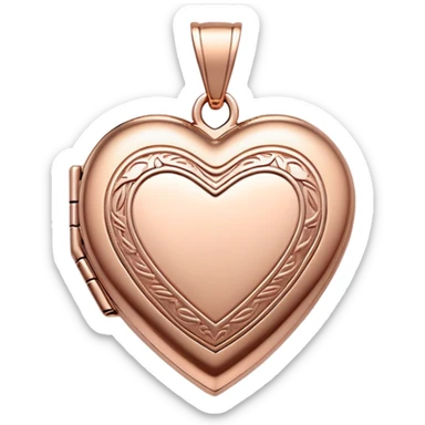 rose gold heart shaped locket sticker