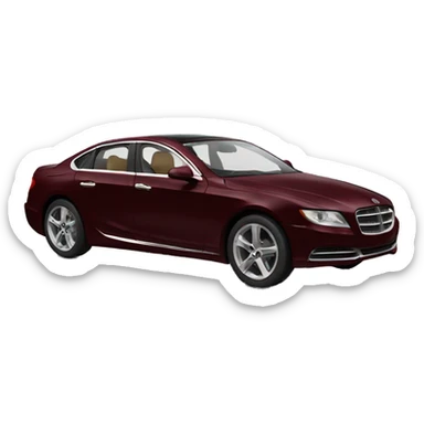 Fancy car dark wine red sticker