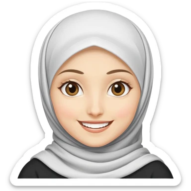 A white skinned hijabi girl sticker