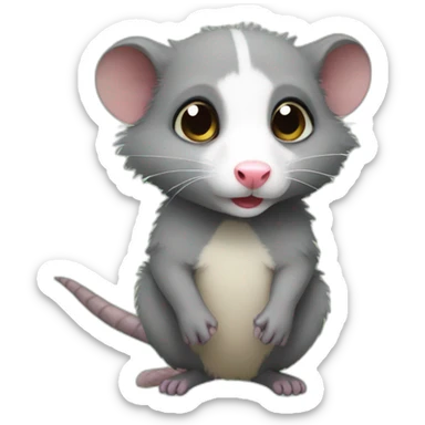 possum cute sticker