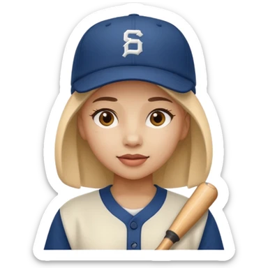 baseball hat girl sticker