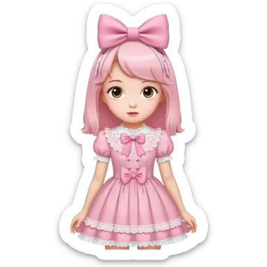 Fiyonklu ve pembe lolita sticker