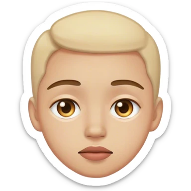 Averting eyes while blushing sticker