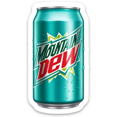 mountain dew baja blast can sticker