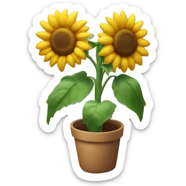 Sunflower with AirPods  sticker