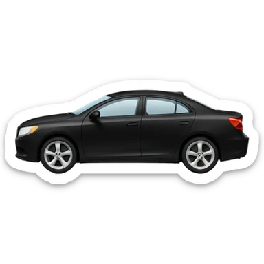 Black car sticker