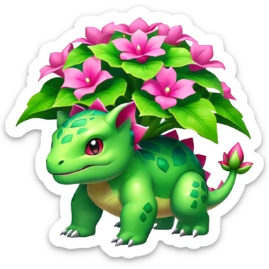 Shiny Exotic Ivysaur-Meganium-Roselia-Hybrid-Creature sticker