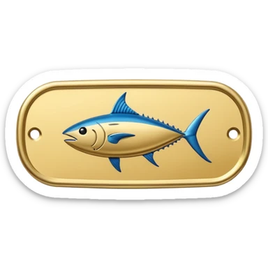 name plate that says “Tuna’s personal assistant” sticker