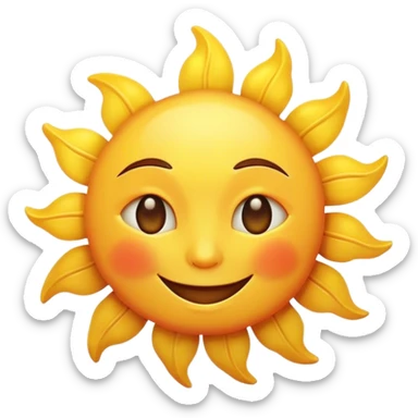 Sun smile sticker