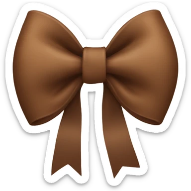 brown bow sticker