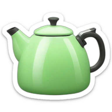Light green aesthetic mini kettle sticker